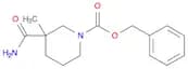 1-​piperidinecarboxylic acid, 3-​(aminocarbonyl)​-​3-​methyl-​, phenylmethyl ester