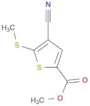 2-Thiophenecarboxylic acid, 4-cyano-5-(methylthio)-, methyl ester