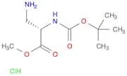 L-Alanine, 3-amino-N-[(1,1-dimethylethoxy)carbonyl]-, methyl ester, hydrochloride (1:1)