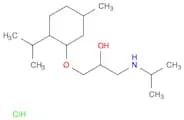 2-Propanol, 1-[(1-methylethyl)amino]-3-[[5-methyl-2-(1-methylethyl)cyclohexyl]oxy]-, hydrochloride…