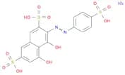 2,7-Naphthalenedisulfonic acid, 4,5-dihydroxy-3-[2-(4-sulfophenyl)diazenyl]-, sodium salt (1:3)