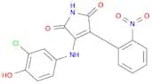 1H-Pyrrole-2,5-dione, 3-[(3-chloro-4-hydroxyphenyl)amino]-4-(2-nitrophenyl)-