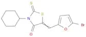 4-Thiazolidinone, 5-[(5-bromo-2-furanyl)methylene]-3-cyclohexyl-2-thioxo-