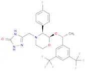 5-[2(R)-[1(R)-[3,5-Bis(trifluoromethyl)phenyl]ethoxy]-3(S)-(4-fluorophenyl)morpholin-4-ylmethyl]-3…