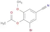 2-Bromo-4-cyano-6-methoxyphenyl acetate