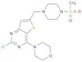 4-(2-Chloro-6-((4-(methylsulfonyl)piperazin-1-yl)methyl)thieno[3,2-d]pyrimidin-4-yl)morpholine
