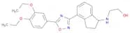 2-(4-(5-(3,4-Diethoxyphenyl)-1,2,4-oxadiazol-3-yl)-2,3-dihydro-1H-inden-1-ylamino)ethanolhydrochlo…