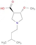 (3R,4S)-1-Isopentyl-4-methoxypyrrolidine-3-carboxylic acid