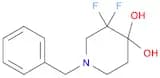 1-benzyl-3,3-difluoropiperidine-4,4-diol