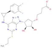 2-(((1S,2S,3S,4R)-4-(7-(((1R,2S)-2-(3,4-Difluorophenyl)cyclopropyl)amino)-5-(propylthio)-3H-[1,2,3…