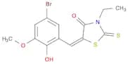 (5E)-5-(5-bromo-2-hydroxy-3-methoxybenzylidene)-3-ethyl-2-thioxo-1,3-thiazolidin-4-one