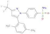 4-(5-(2,5-Dimethylphenyl)-3-(trifluoromethyl)-1H-pyrazol-1-yl)benzenesulfonamide