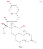 Pregna-1,4-diene-3,20-dione,21-(3-carboxy-1-oxopropoxy)-11,17-dihydroxy-6-methyl-, monosodiumsalt,…