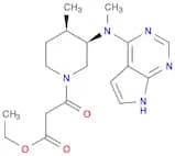 1-Piperidinepropanoic acid, 4-methyl-3-(methyl-7H-pyrrolo[2,3-d]pyrimidin-4-ylamino)-β-oxo-, ethyl…