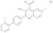 4-Quinolinecarboxylic acid,6-fluoro-2-(2'-fluoro[1,1'-biphenyl]-4-yl)-3-methyl-, sodium salt