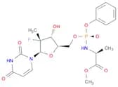 N-[[P(S),2′R]-2′-Deoxy-2′-fluoro-2′-methyl-P-phenyl-5′-uridylyl]-L-alanine Methyl Ester
