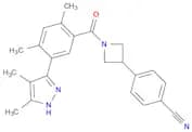 4-(1-(5-(4,5-Dimethyl-1H-pyrazol-3-yl)-2,4-dimethylbenzoyl)azetidin-3-yl)benzonitrile