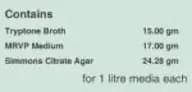 IMViC Test Kit (Pre-Weighed Media)