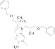 (R)-1-(5-Amino-2-(1-(benzyloxy)-2-methylpropan-2-yl)-6-fluoro-1H-indol-1-yl)-3-(benzyloxy)propan-2…
