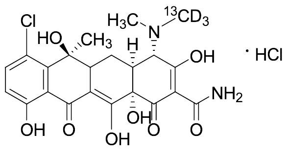 Chlortetracycline-13C-d3 Hydrochloride (Technical Grade)