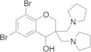 6,8-Dibromo-3,4-dihydro-3,3-bis(1-pyrrolidinylmethyl)-2H-1-benzopyran-4-ol