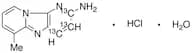 2-Amino-6-methyldipyrido[1,2-a:3',2'-d]imidazole-13C3 Hydrochloride Hydrate (>85%)