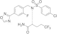 (R)-2-[[4-chlorophenyl)sulfonyl][[2-fluoro-4-(1,2,4-oxadiazol-3-yl)phenyl]methyl]amino]-5,5,5-trif…
