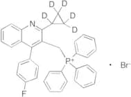 [[2-Cyclopropyl-4-(4-fluorophenyl)-3-quinolinyl]methyl]triphenyl-phosphonium-d5 Bromide