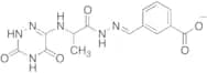(E)-3-((2-(2-((3,5-Dioxo-2,3,4,5-tetrahydro-1,2,4-triazin-6-yl)amino)propanoyl)hydrazono)methyl)be…