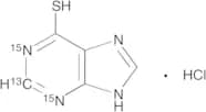 6-Mercaptopurine Hydrochloride-13C,15N2